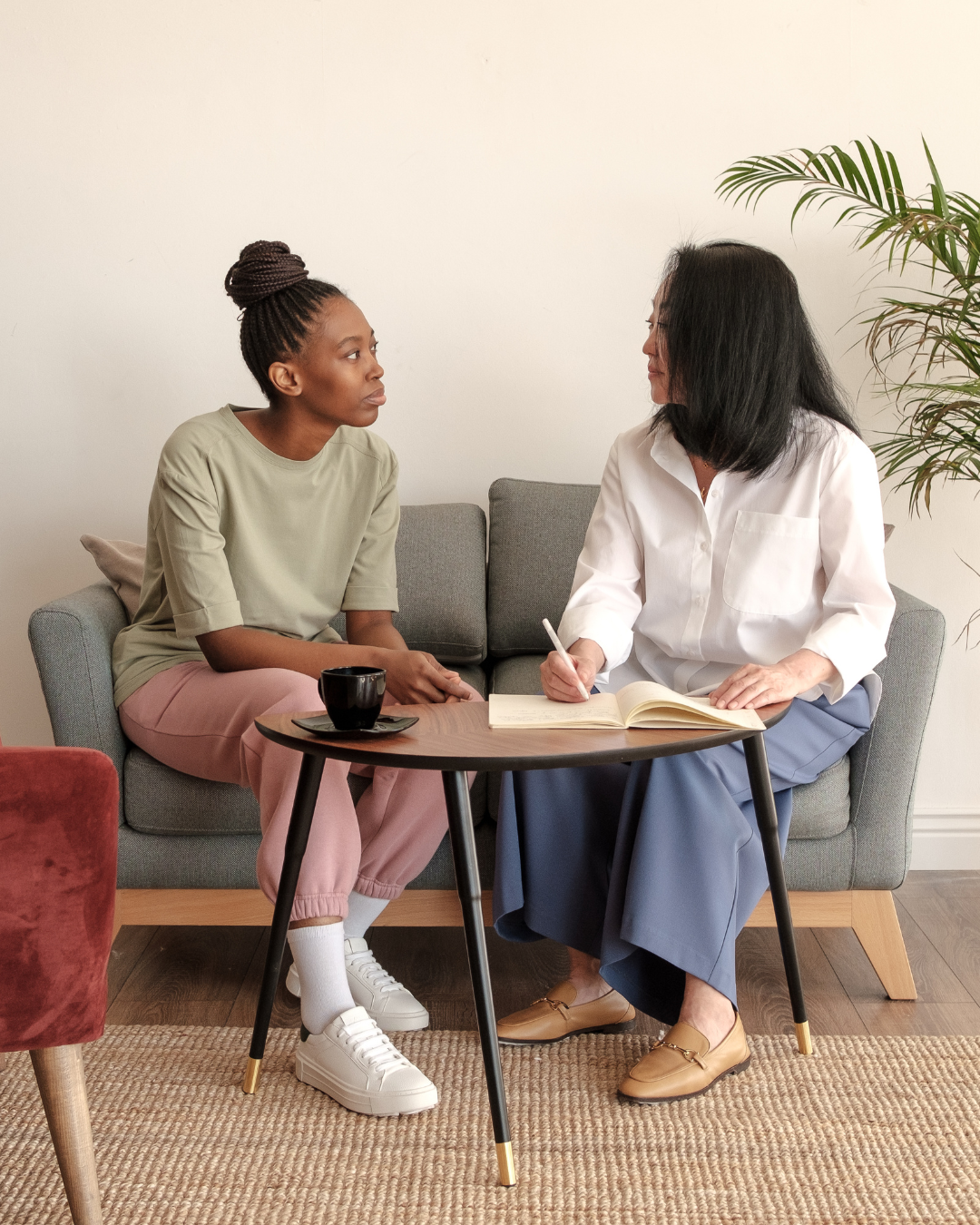 a woman undergoing in person therapy in Pennsylvania