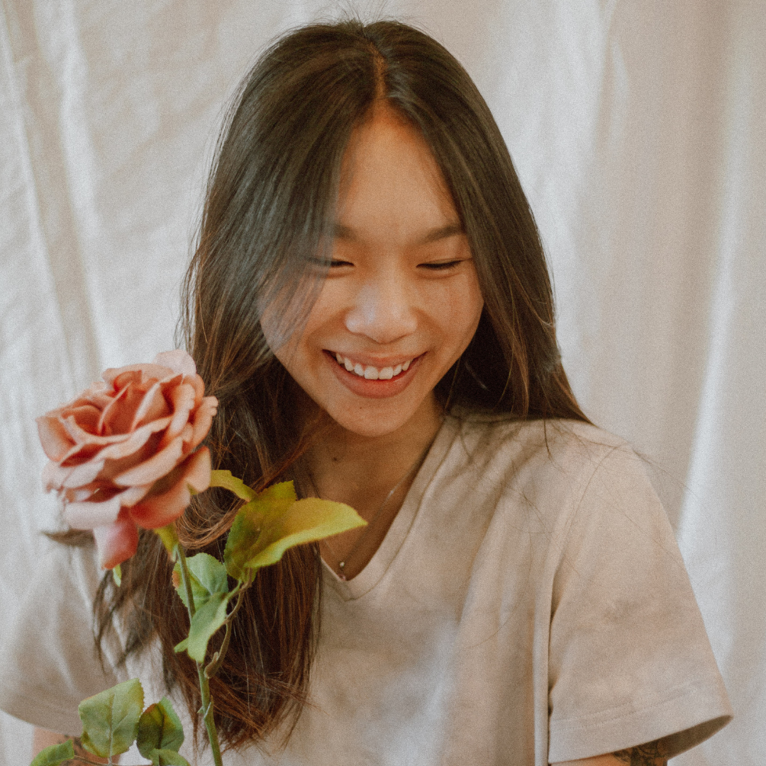 a happy girl after searching 'korean therapist near me'