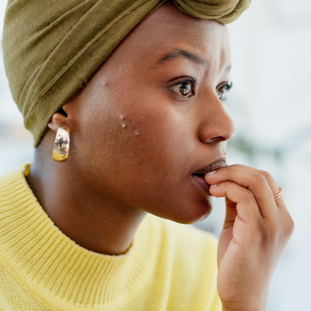 a woman in need of trauma therapy