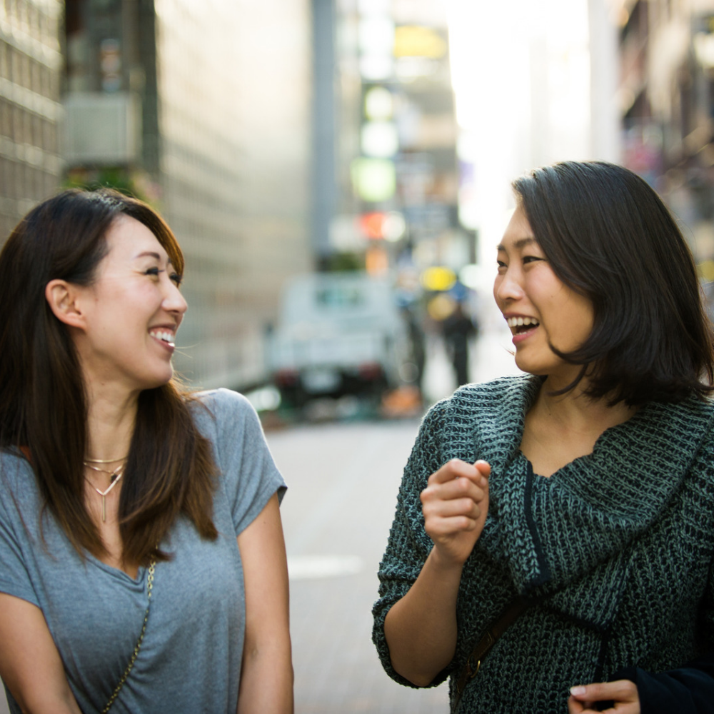 two asian women happy after finding an asian therapist near me